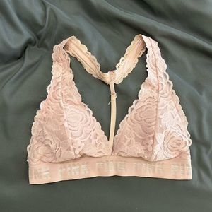 Pink lace bralette